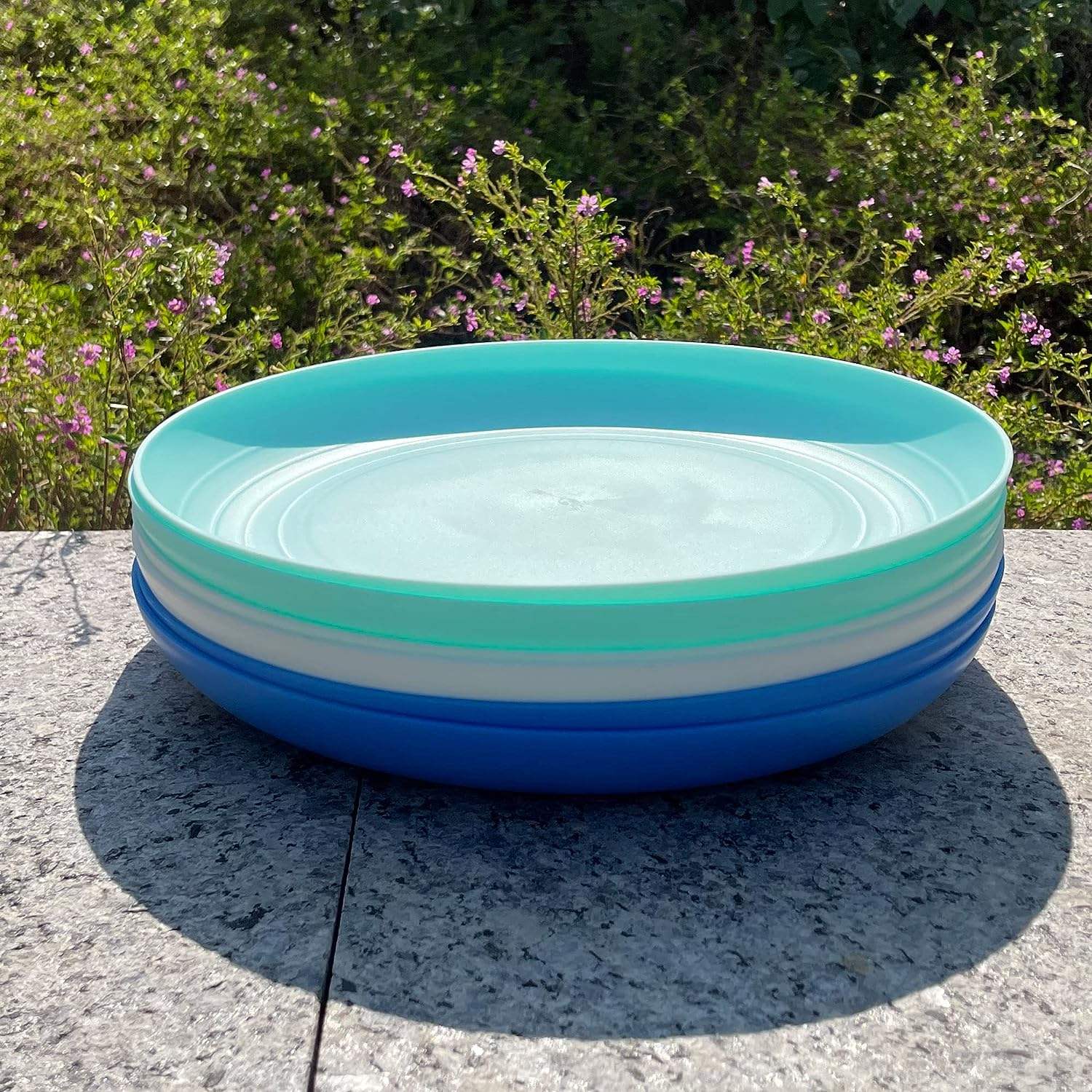 BPA FREE LARGE RPET PLASTIC PLATE REUSABLE PLATE DISHWASHER SAFE 8 9 10inch DINNER PLATE CUSTOMIZE COLORS and LOGOS