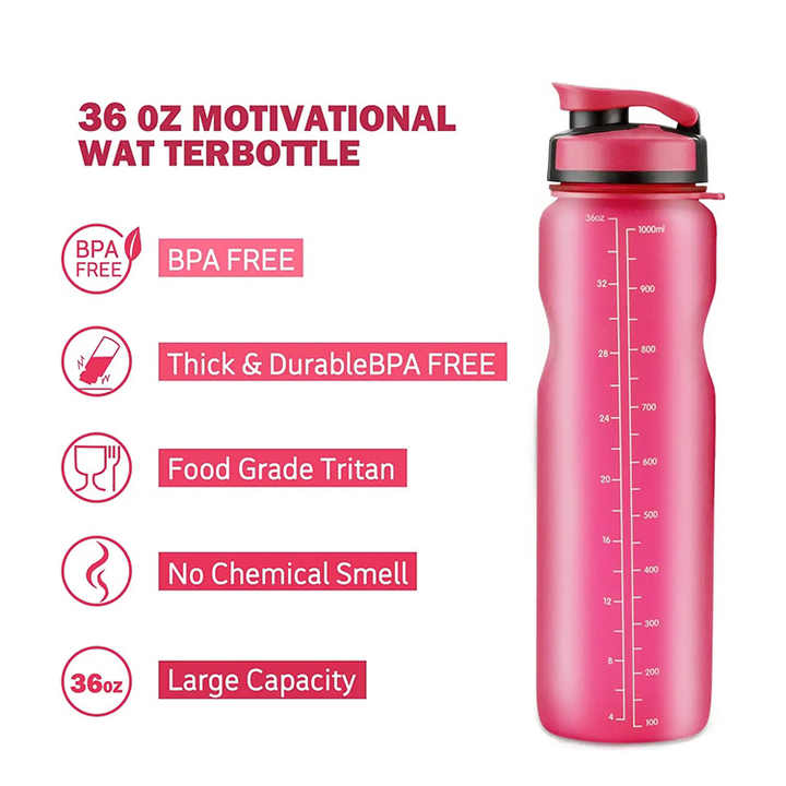 Bouteille D'Eau Potable Directe Botella Plastico Agua Push Button Drink Gym Water Bottle Straw Sports Bottles
