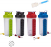 600Ml Leak-Proof Portable Bpa Free Fitness Water Bottles Plastic Protein Gym Sports Shaker Bottle With Pill Box