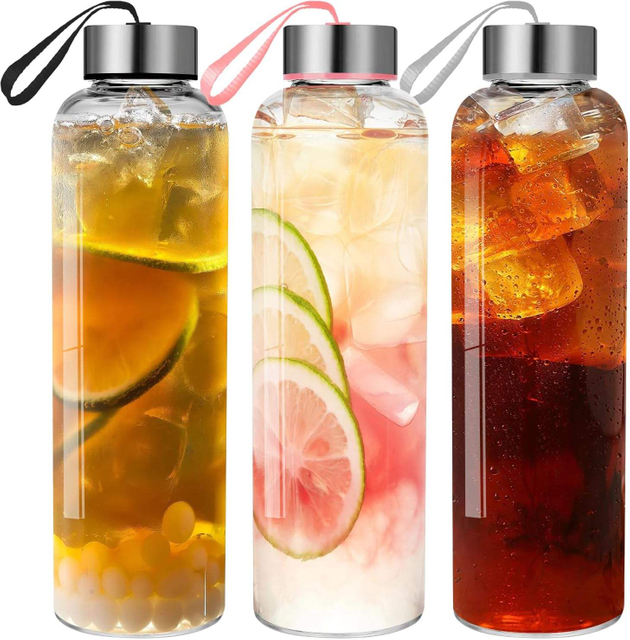 18oz Glass Bottles With Lids for Juice Juice Cleanses and Reusable Juicing Bottles Wide Mouth Can Custom Cloth Cover