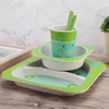 Household Children Kitchen Set Bamboo Fiber Kids Dinner Set Children Dinnerware