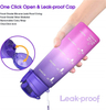 Wholesale Customized 32Oz Wide Mouth Leakproof Motivational Plastic Sports Water Bottle With Time Marker