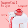 1 Gallon Portable Transparent Bottles Plastic Sports Water Bottle With Straw Handle