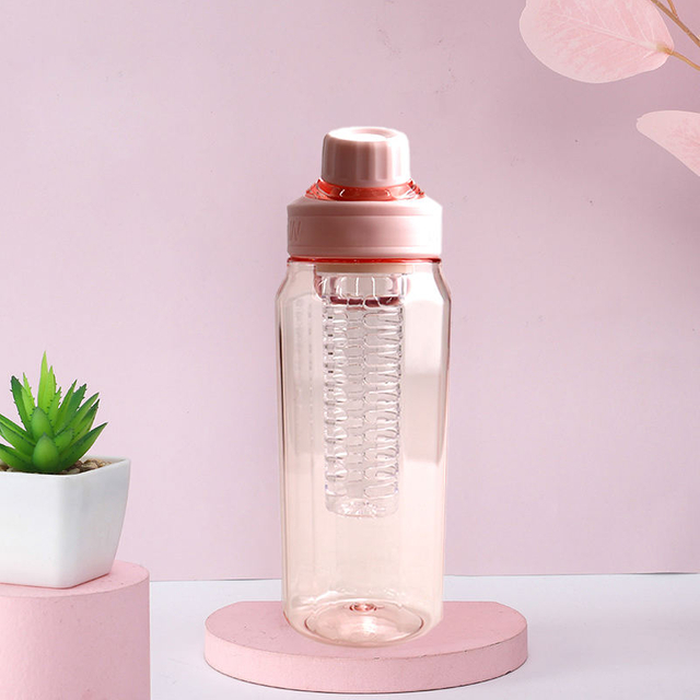 New Student Water Cup PC Plastic Direct Drinking Pot Outdoor Sports Running Portable Cup with Tea Separator
