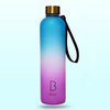 Bottle With Time Marker 32OZ 1Liter Motivational Reusable Water Bottles With Times to Drink BPA Free Frosted Plastic