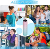 Custom Logo BPA Free PC Tritan Plastic 32oz 1L Motivational Leak Proof Gym Fitness Sports Water Bottle with Times to Drink