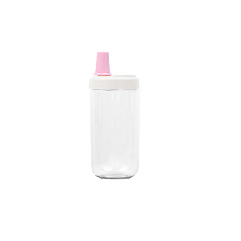 Wholesale 500Ml Clear Transparent Plastic Bubble Tea Drink Bottle Eco-Friendly With Straw Logo
