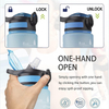 32oz Motivational Fitness Sports Water Bottle with Time Marker & Removable Strainer