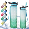 32oz Motivational Fitness Sports Water Bottle with Time Marker & Removable Strainer