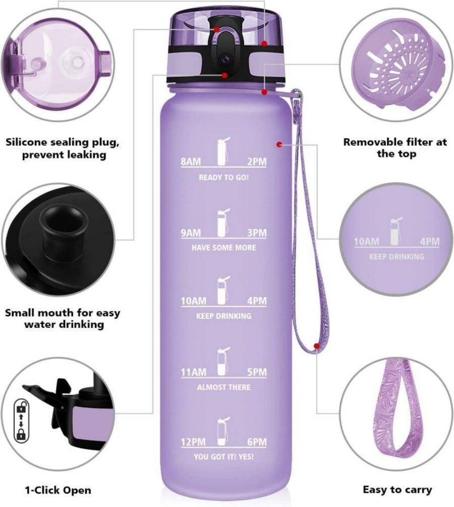 Frosted Plastic Water Cup Outdoor Bicycle Riding Kettle Sports Fitness Space Cup Mountaineering Water Bottle