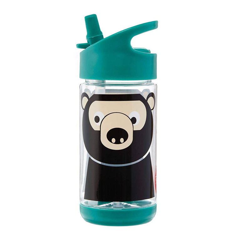 2024 Plastic Kids Water Bottle with Straw Cute Printing Child Drink Water Bottle
