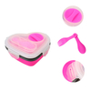 Silicone Bento Container BPA Free Food Storage Organizer Leakproof Heart Shape Lunch Box With Fork and Spoon
