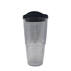 Wholesale High Quality 700Ml 24Oz Clear Plastic Double Wall Travel Coffee Tumbler Tumblers With Lid