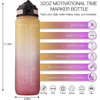 32oz 1L Time Marker Leakproof Bicycle Product Tritan Sport Frosted Plastic Water Bottle BPA Free