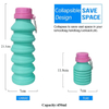 Reusable Silicone Collapsible Portable Leak Proof Sports Drinking Cup Foldable Travel Outdoor Water Bottle with Lid