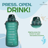 Hot 2024 2L Motivational Gradient BPA FREE GYM Fitness Sports Leakproof Wide Mouth Tritan Plastic Water Bottle with Time Marker