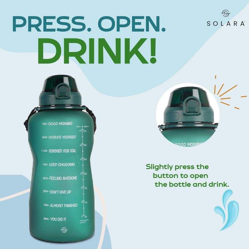 Hot 2024 2L Motivational Gradient BPA FREE GYM Fitness Sports Leakproof Wide Mouth Tritan Plastic Water Bottle with Time Marker