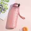 BPA Free Tritan Plastic 32oz Motivational Fitness Sports Water Bottle With Time Marker Leakproof Flip Top