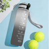 BPA Free Tritan Plastic 32oz Motivational Fitness Sports Water Bottle With Time Marker Leakproof Flip Top