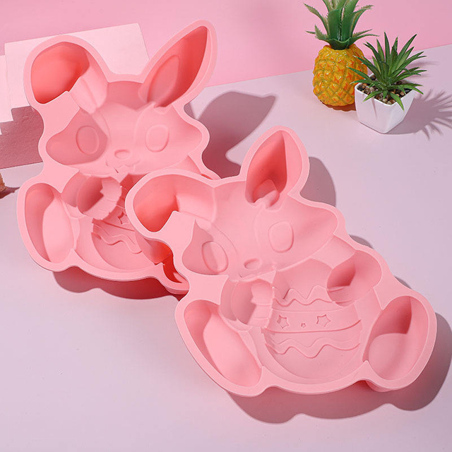 Kitchen Food Grade Silicone Baking Pan Set Rabbit Shape Cake Mold Bakeware Sets Silicone Baking Mould