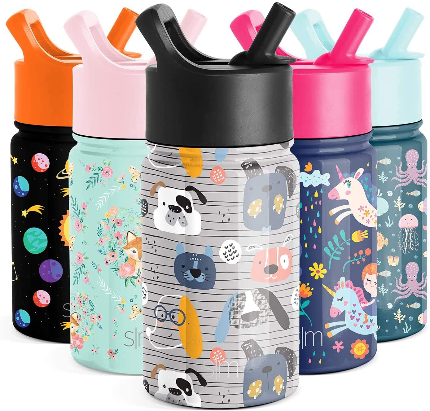 100% Leak Proof BPA FREE Kids Drink Water Bottle with Straw 350ML Plastic Water Bottle for Children and Camping