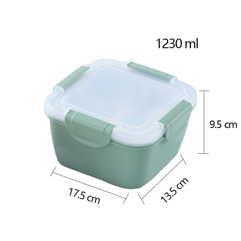 2024 Hot Seller Cute Back to School Food Container Plastic Storage Box Kids Bento Lunch Box With Dividers Kitchen and Home