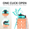 32 OZ Motivational Fashion Water Bottle With Time Marker to Drink BPA Free Frosted Plastic Water Bottle