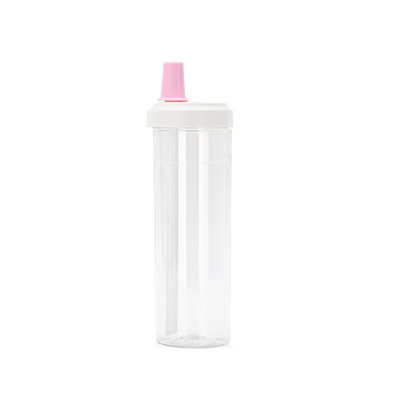Custom 850Ml Large Transparent Leak Proof Plastic Bubble Tea Water Drink Bottle With Lid Straw