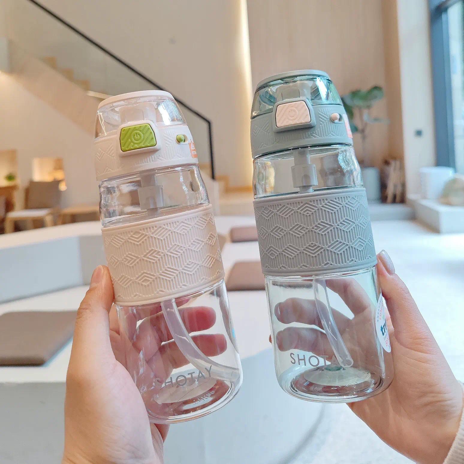 Wholesale Custom Logo 2024 800 Ml Sports Water Bottle Plastic Drinking Bottle With Straw