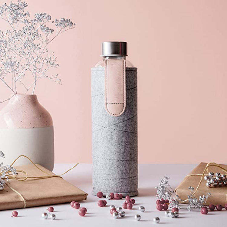 Custom 1L 32 Oz Leak Proof Reusable Simple Glass Drinking Water Bottle