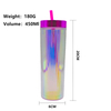 Wholesale Custom 450Ml Sparkle Glitter Ombre Colorful Drink Tumbler Cups Cup With Lid Straw