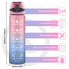 Wholesale Custom Logo 1L BPA Free Sports Motivational Drink Bottle Plastic Water Bottles with Time Marker