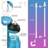 Custom Logo 1L 32oz Portable Workout Gym Sports BPA Free Tritan Plastic Motivational Water Bottle With Straw Time Marker