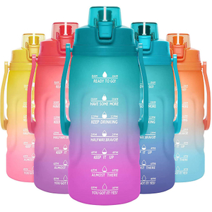 1 Gallon Water Bottle With Time Marker Motivational One Gallon Water Bottle With Straw