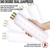 32oz BPA FREE LEAKPROOF DRINKING WATER BOTTLE WITH TIME MARKER and RPOE for OUTDOOR and SPORT