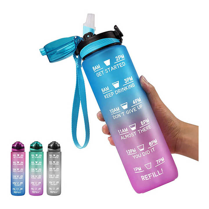 Outdoor Customized Drinking Plastic Water Bottle Time Marking Water Bottle