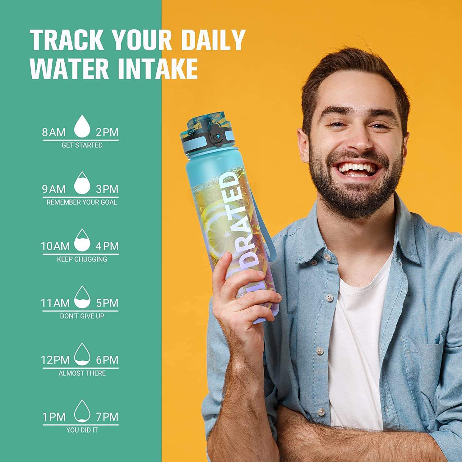 2024 Hot Selling Manufacture Bottles Water Water Bottle Marked Leakproof Unbreakable BPA Free Sport Gym Bottle