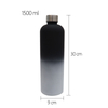 New Arrival Colorful Gradient Sports Water Bottle 1L Plastic Cup With Stainless Steel Lid and Time Marker