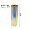 Wholesale Oem 450Ml Slim Luxury Colorful Personalized Plastic Tumbler Cups With Logo Straw