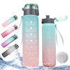1L Tritan BPA Free Gym Sport Gallon Motivational Drinks Plastic Water Bottle with Time Marker