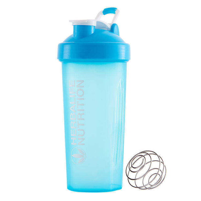 Wholesale Custom 600 Ml Wide Mouth Transparent Plastic Gym Sports Shaker Bottle With Shaking Ball
