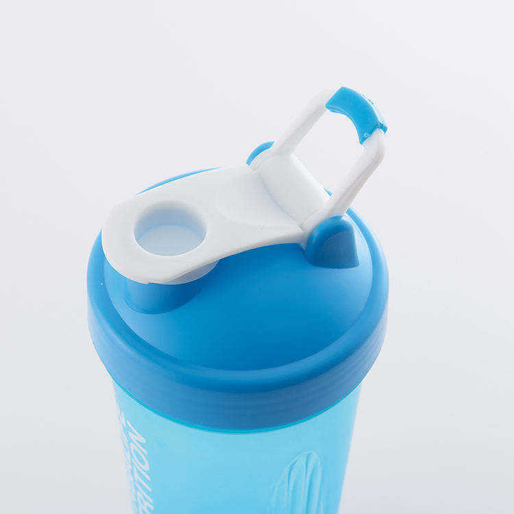 Wholesale Custom 600 Ml Wide Mouth Transparent Plastic Gym Sports Shaker Bottle With Shaking Ball
