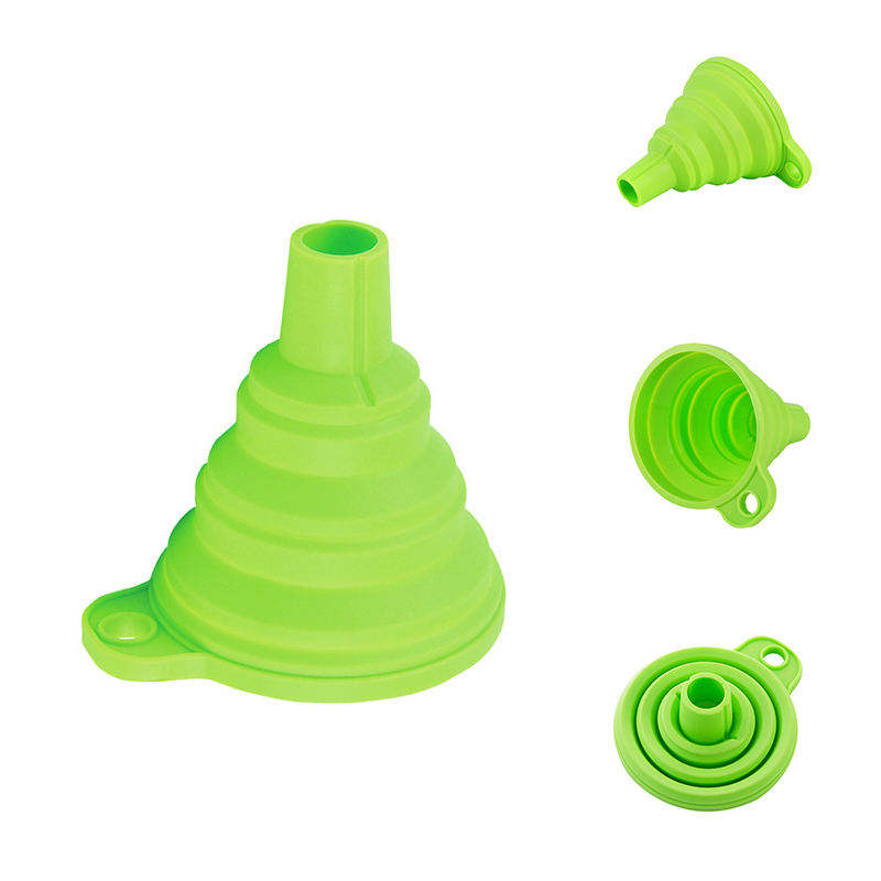 Mini Foldable Kitchen Gadgets Silicone Retractable Mouth Funnels Liquid Oil Water Wine Funnel Filling Tool