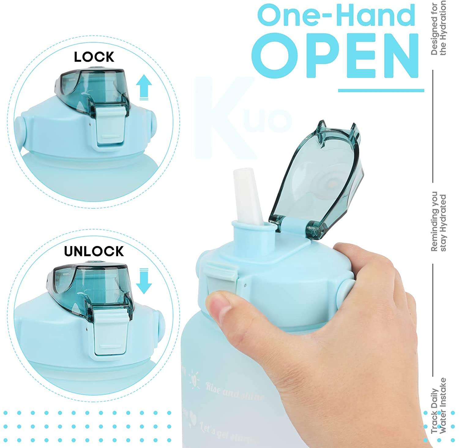 Half Gallon Water Bottle and Plastic Gallon Water Jugs Wholesale 2.2L Candy Colors
