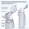 Factory Direct Supply Sport Equipment Drinking Bottle With Straw Lid Gradient Color Plastic Water Bottle