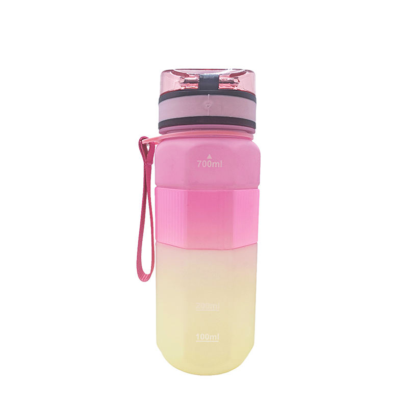 High Quality 750Ml Leak Proof Reusable Plastic Sports Water Drink Bottle Bottles With Scale