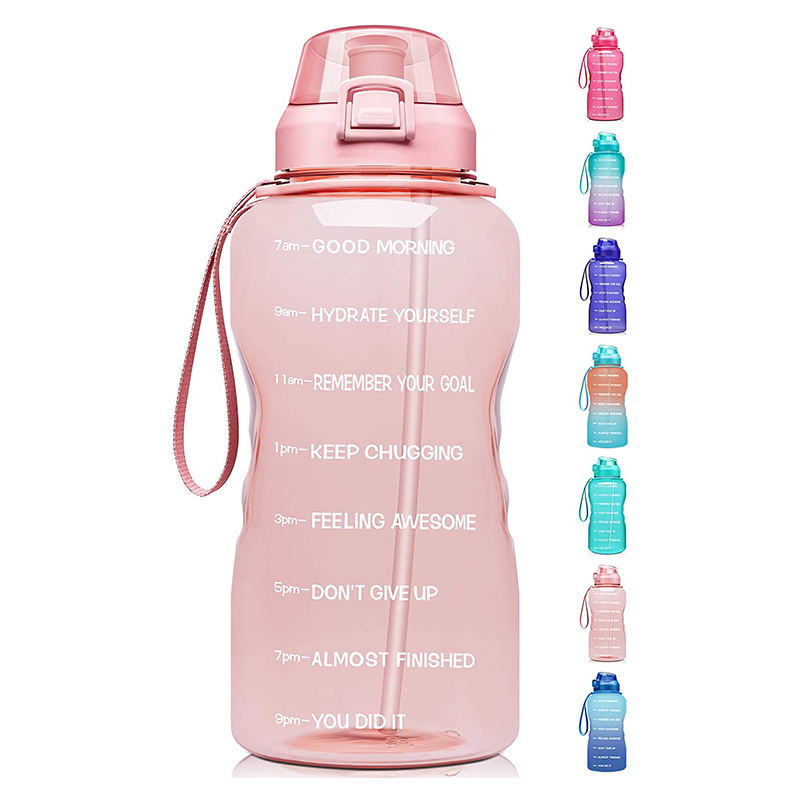 2000ml Custom 2 Liter Plastic Water Bottle with Straw Gradient