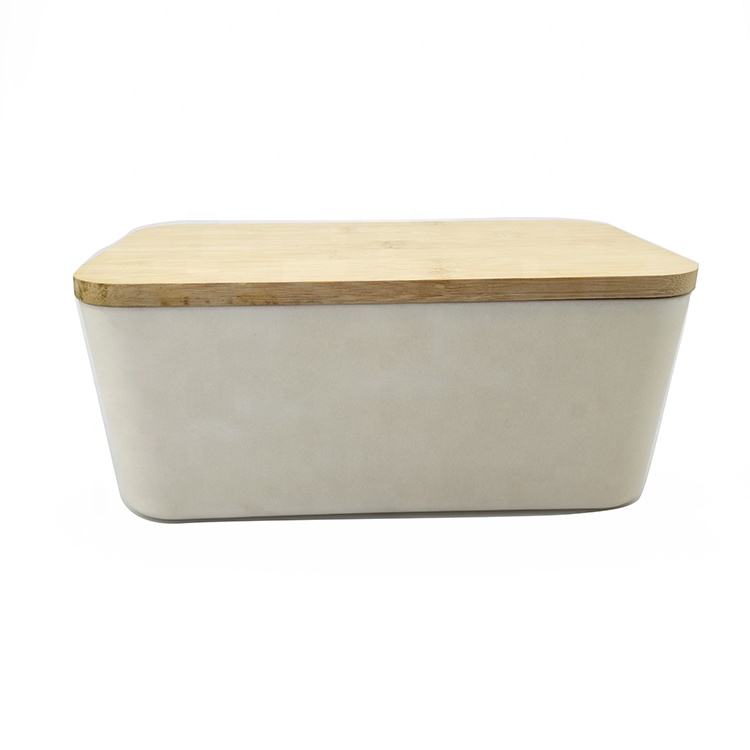 Eco Friendly 1-layer Storage Food Corn Fiber Lunch Box With Bamboo Lid
