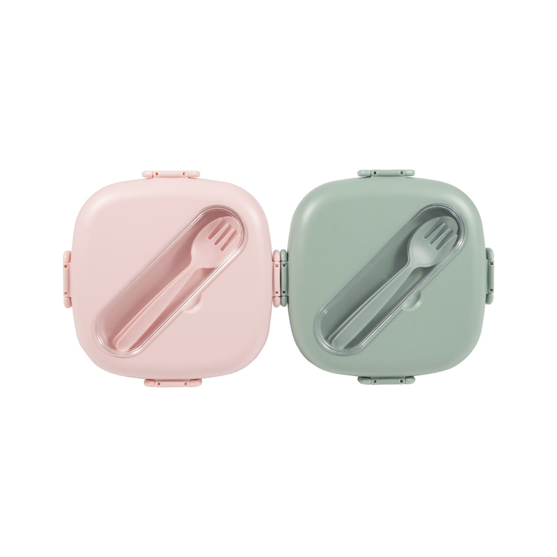 650ml RPET Lunch Box Eco- Friendly Suitable for Everyone Comes with Locking Lid with a Fork and a Spoon