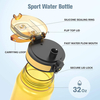 1L 32OZ Gym Water Bottles Motivational Sport Water Bottle BPA Free with Time Marker Wide Mouth Plastic Water Bottle